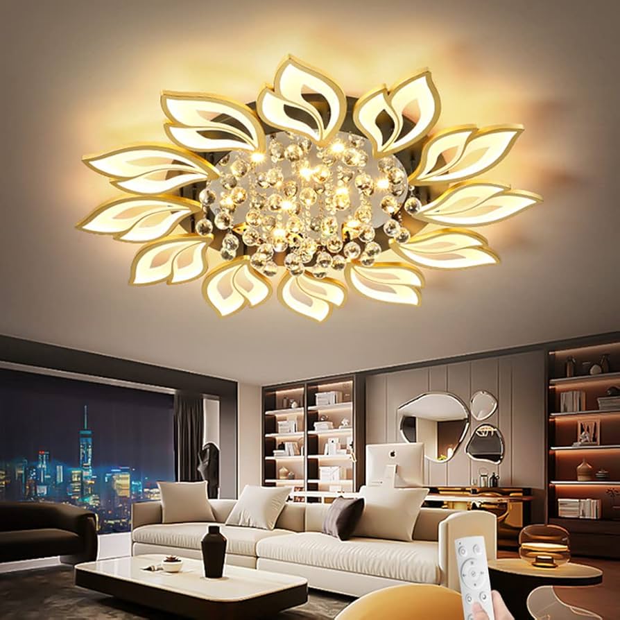 リース　#480  Nordic style LED Ceiling Light Fixture Crystal Ceiling Chandelier Lights